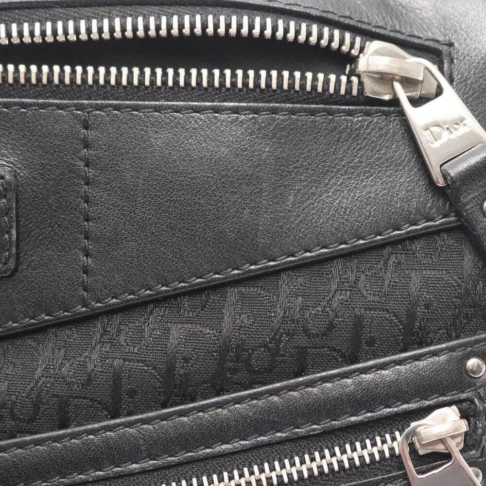 CHRISTIAN DIOR Black Leather Trotter Shoulder Bag - Picture 8 of 10